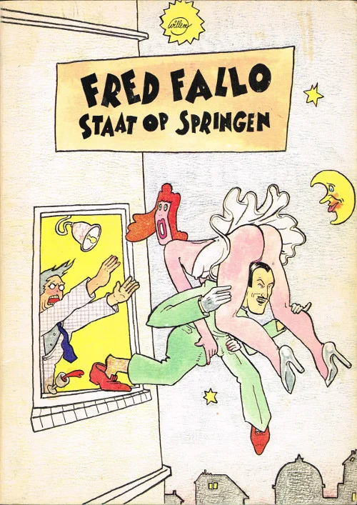 42. Willem, Fred Fallo staat op springen (Drukwerk, 1980)