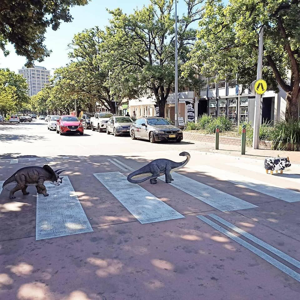 Dinosuaurs crossing at Kingston.jpg
