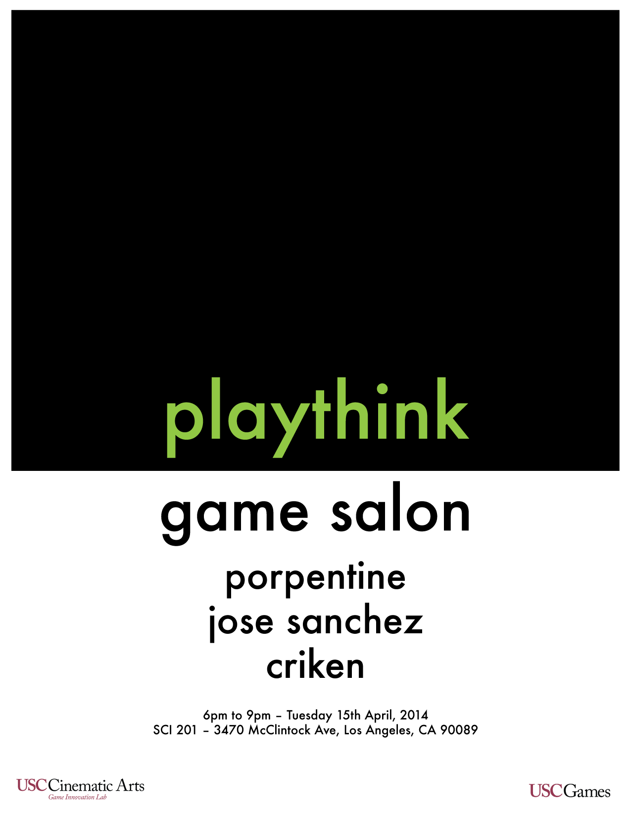 April 2014 Playthink@USC