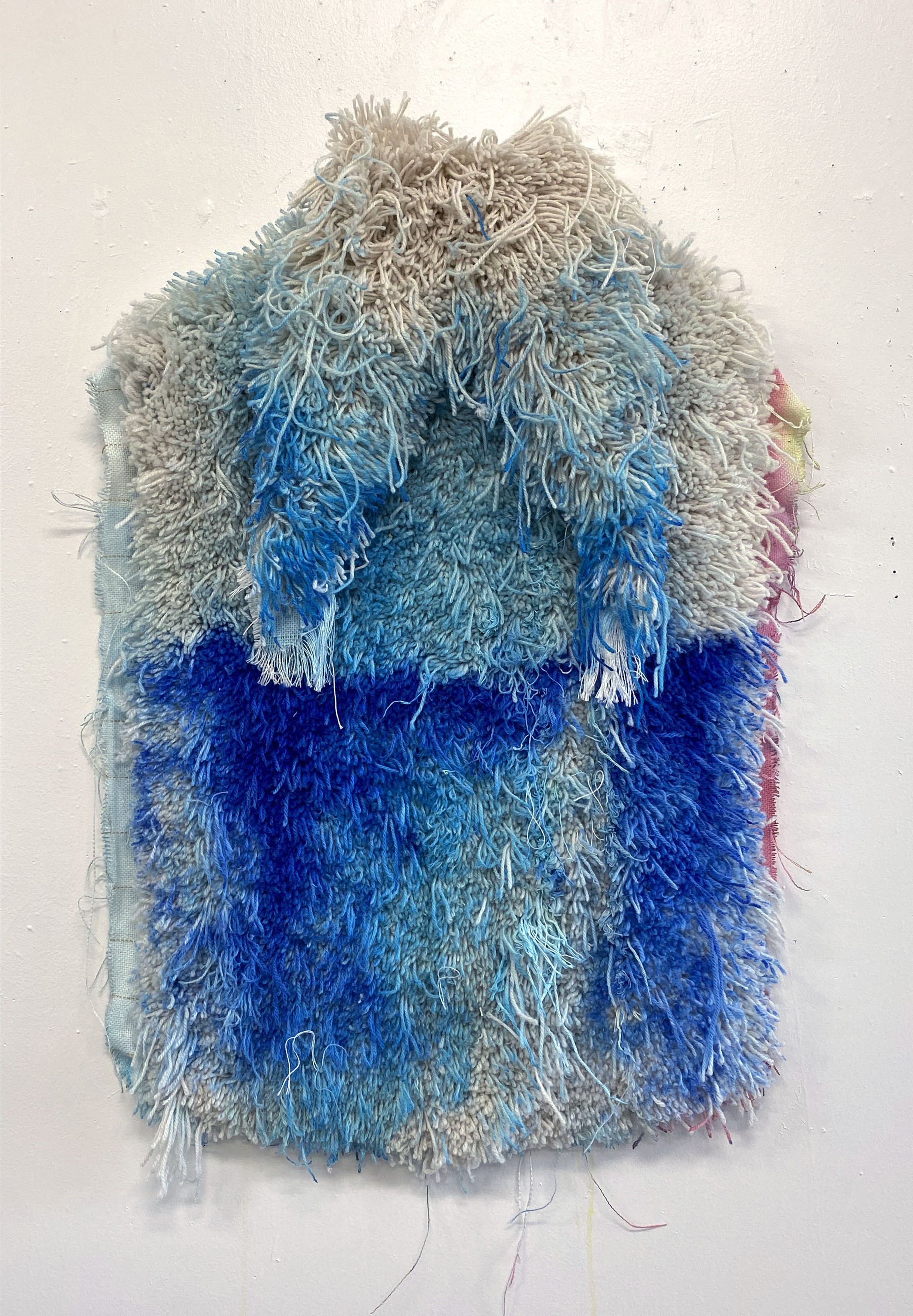   The Barrymore.  Wool, polyester, acid dye. 19” x 25”. 2022 