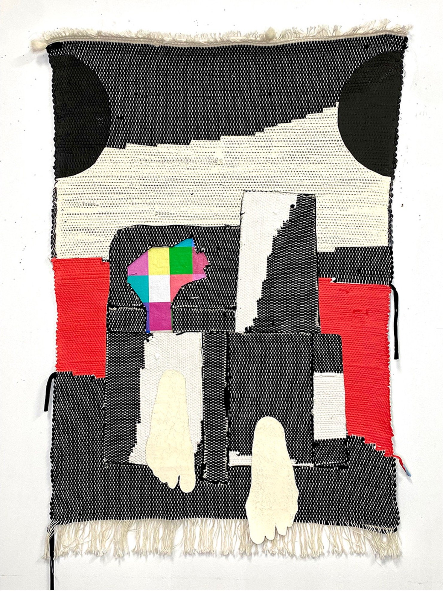   Untitled . Cotton, wool, vinyl paint. 27 x 40”. 2023 