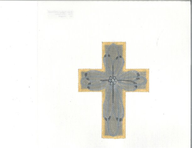 103AI Silver Looped Cross