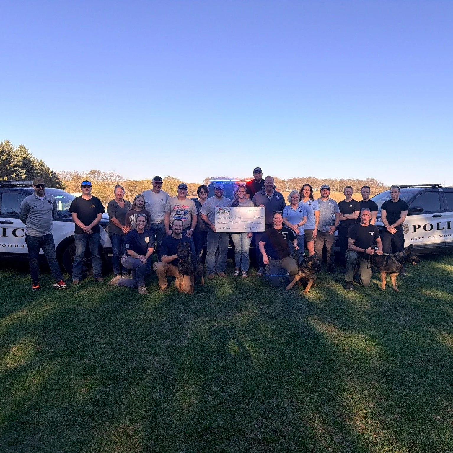 Thank you to the East Cottage Grove Snowmobile Club for their generous donation! 🤩We are grateful for the support and partnership of our local communities. 

It was fun to show off how our K9 Team works together to take down the bad guys!

City of W