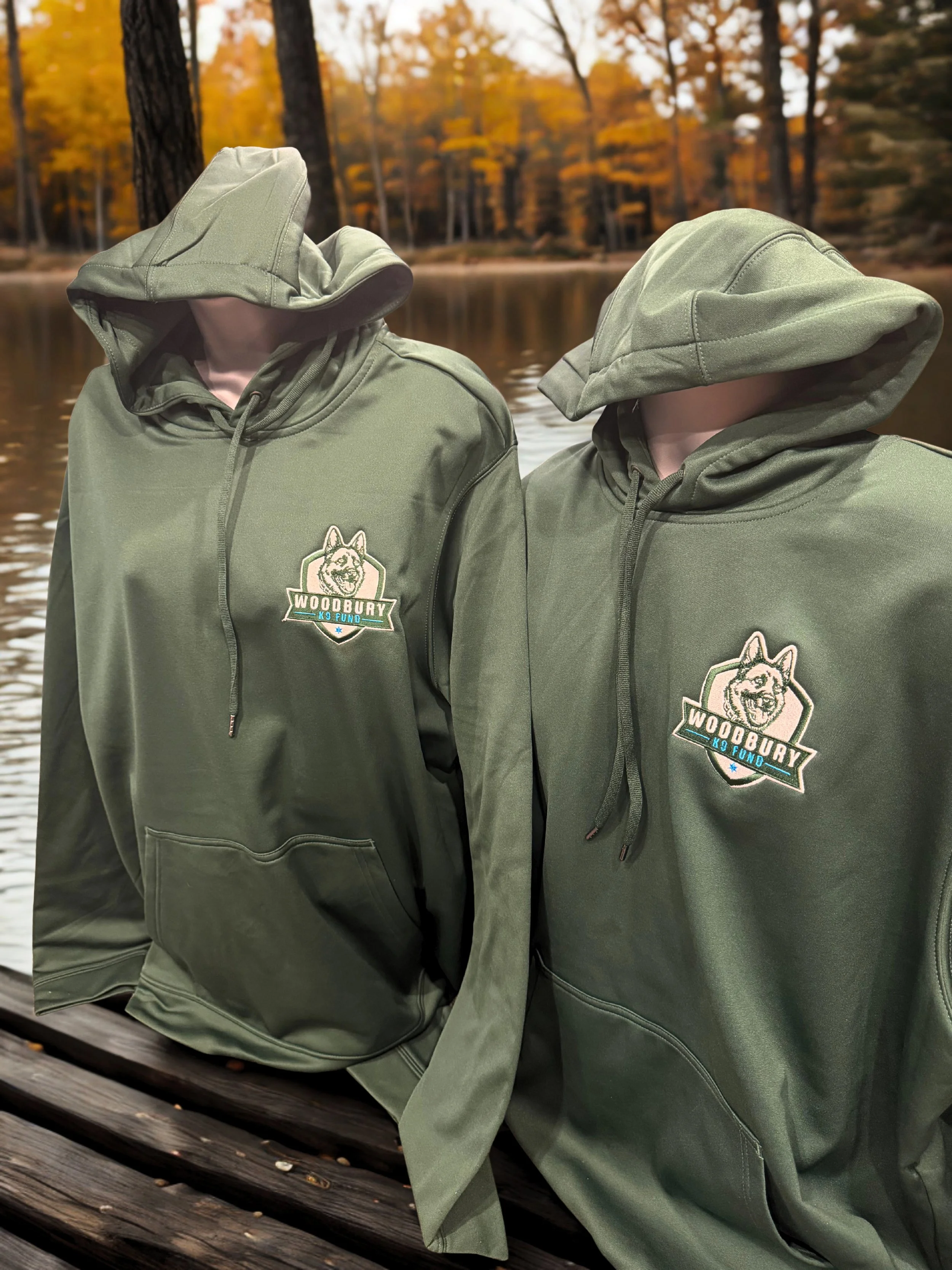Athletic Fleece Pullover Hoodie - Embroidered