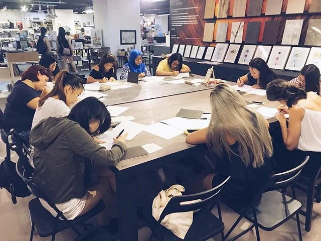 Wonderful Sunday session at Naiise@ the Cathay. By the end of the session we can all agree that there is nothing technically difficult about calligraphy but the biggest challenge would be to keep on practicing after learning the basics. It goes the s