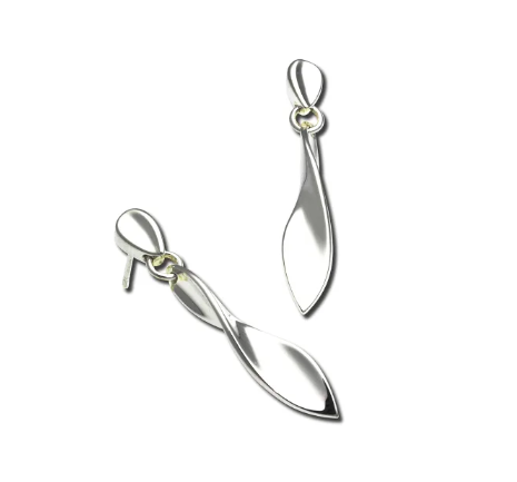 Sterling Silver Twist Drop Earrings