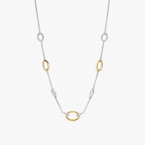 Sterling Silver &amp; Vermeil Oval Chain Necklace