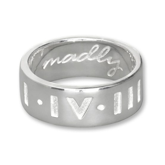 1-4-3 Love Code Wide Band Ring