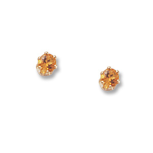 Citrine stud earrings