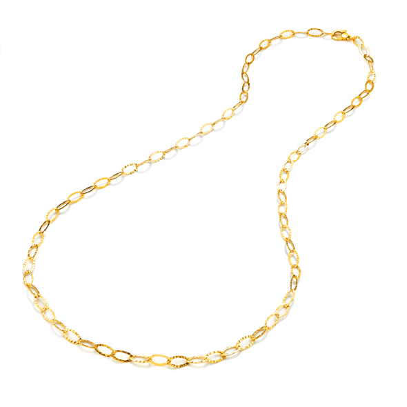 Hammered Oval Links Necklace