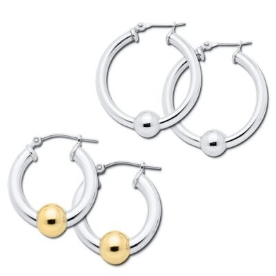 Sterling silver Cape Cod medium hoops 