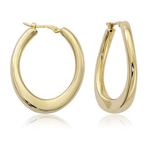 14k yellow gold medium hoop