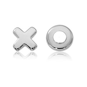 Sterling Silver X &amp; O Earrings 