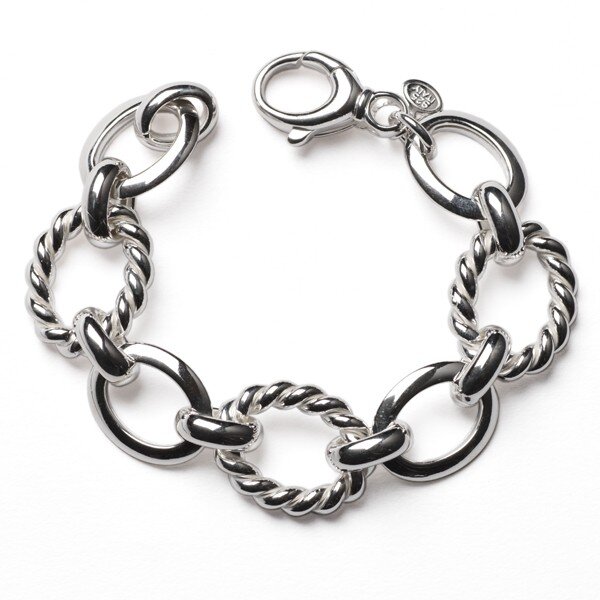 Sterling silver contemporary bracelet