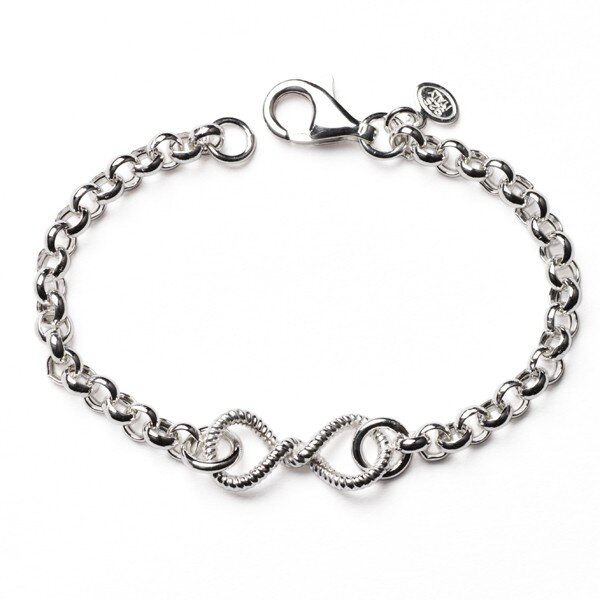 Sterling silver infinity bracelet