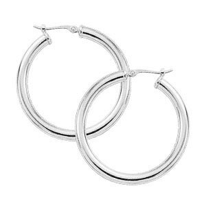 Sterling silver hoops