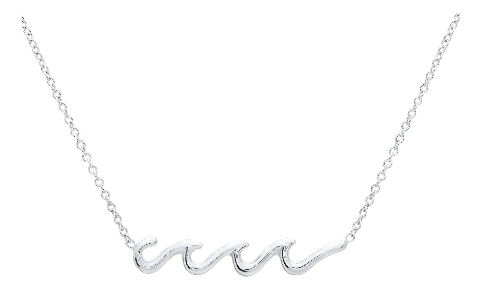 Sterling silver wave necklace