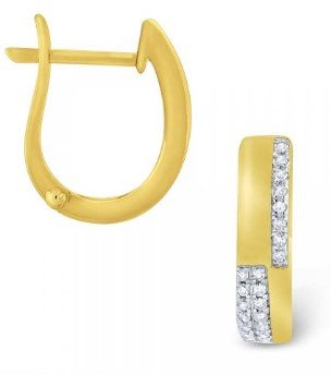 14k yellow gold with .20tw diamonds