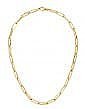 14k yellow gold paperclip chain