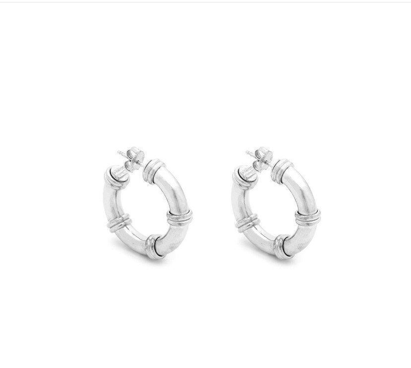 sterling silver Jackie hoop earrings