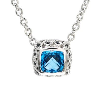 Sterling Silver and blue topaz necklace