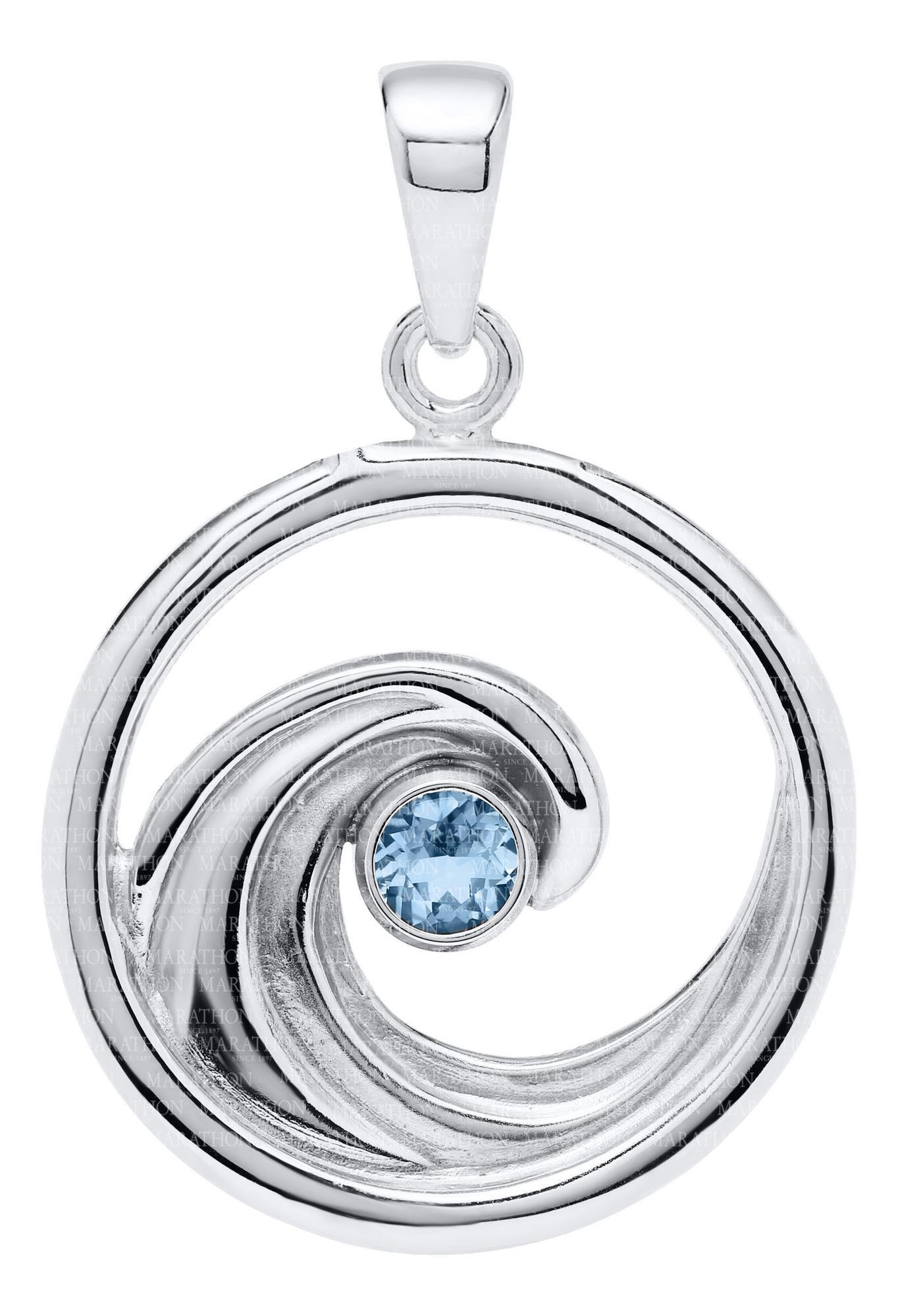 Sterling Silver &amp; Blue Topaz pendant