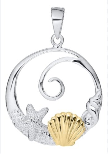Sterling silver sea life pendant