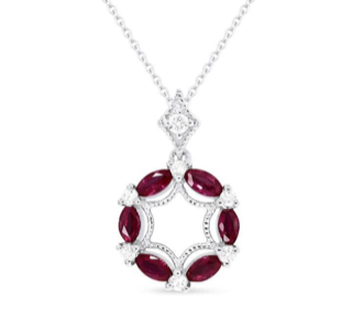 ruby &amp; diamond necklace/pendant