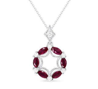 ruby and diamond pendant