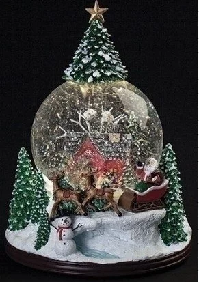 Lighted Santa with Reindeer