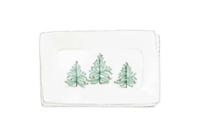 Vietri Lastra Holiday Sm Rec Platter