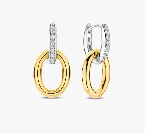 Sterling Silver &amp; Vermeil Double Hoop Earrings