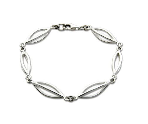 Sterling Silver Open Pod Bracelet