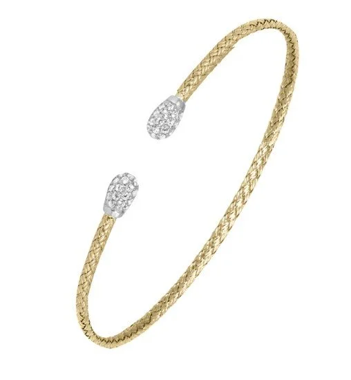 2 Tone Vermeil Cuff Bracelet