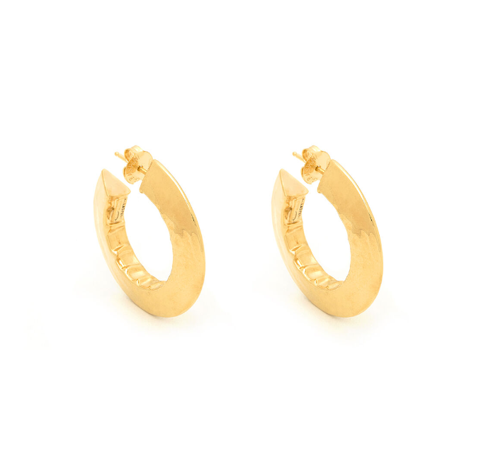 gold plated Blade earrings