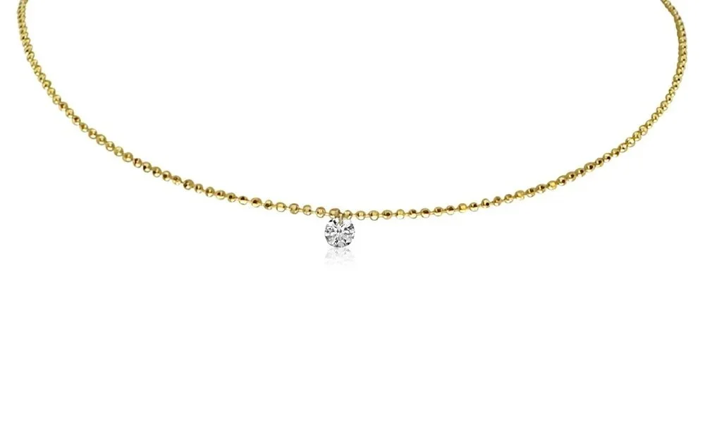 14k Dancing Diamond Pendant