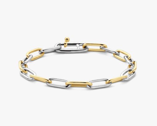 Sterling Silver &amp; Vermeil Paperclip Chain Bracelet