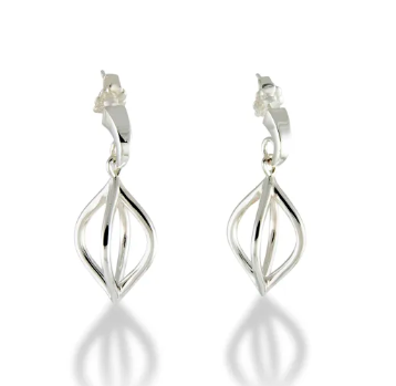 Sterling Silver Wire Pod Earrings