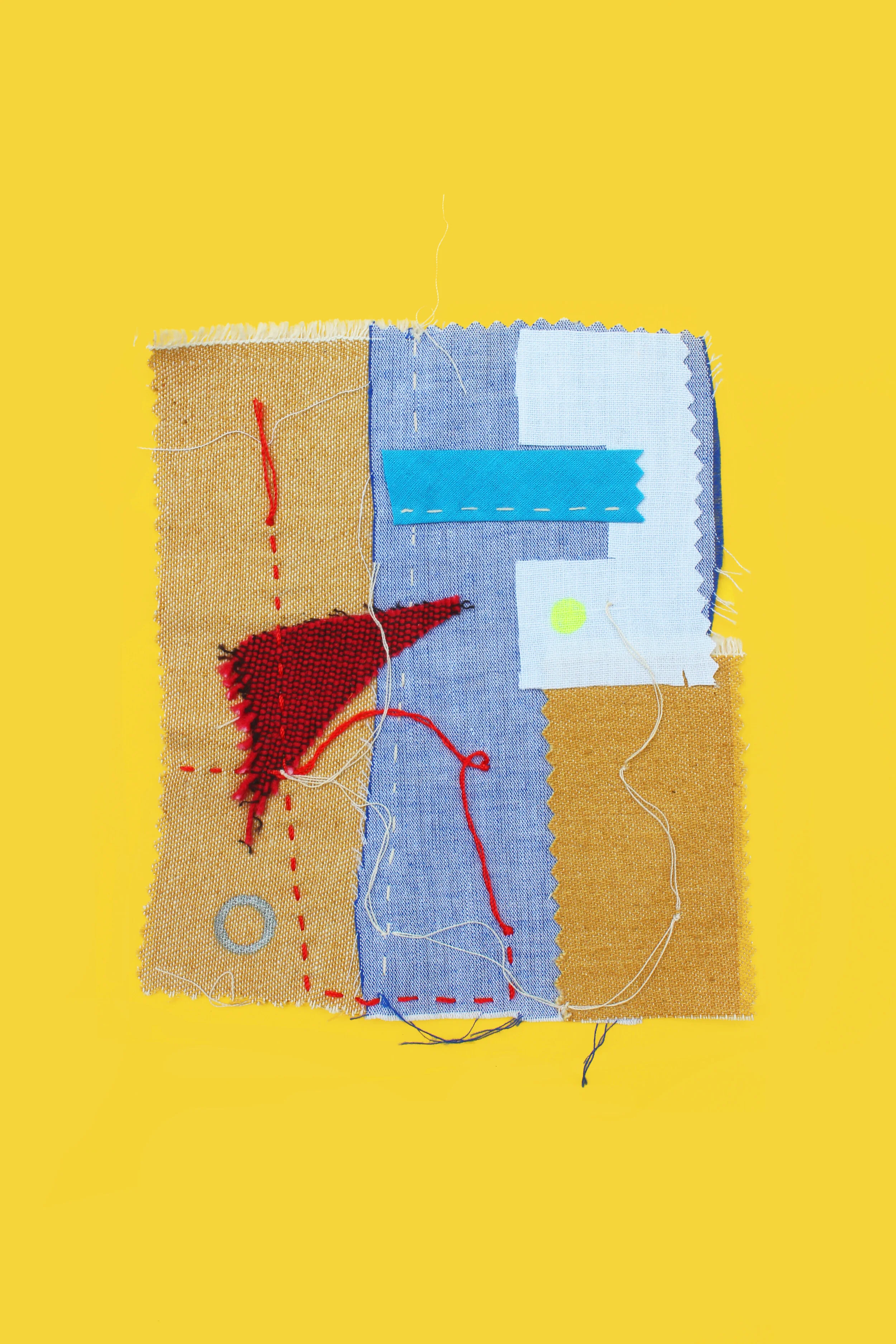 Les mouchoirs de poche (the pocket handkerchiefs)Mixed Media, Fabric, Thread, Marker20205.12” x 5.9”