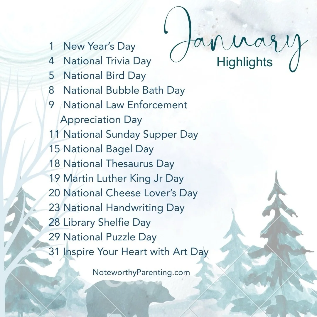 Ready for some simple family time in January?

Pick a day or two to learn or try something new!

What days look fun to you?

#parenting #familytime #familybonding #simpleparenting