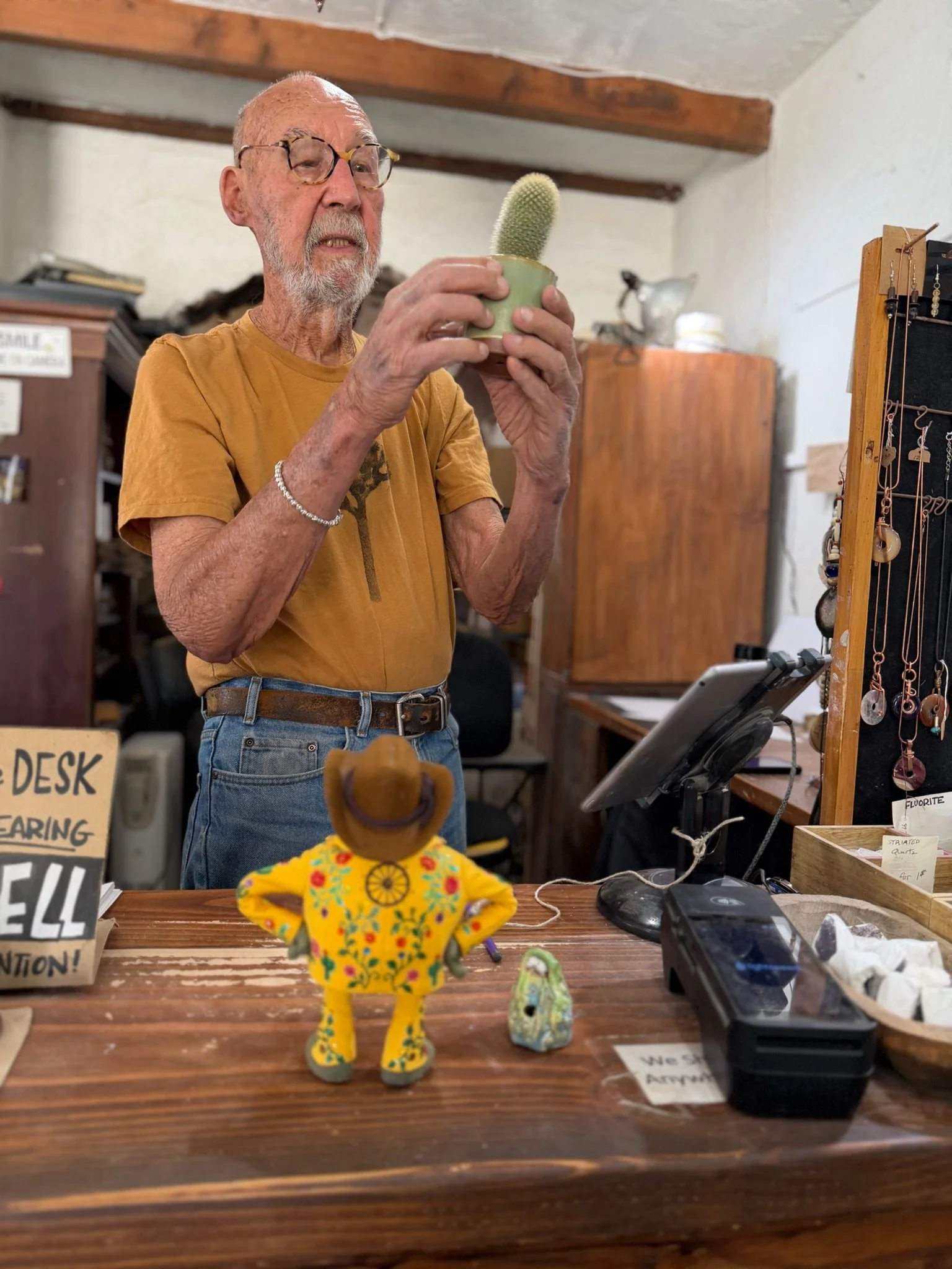 Every wine barrel home needs a tiny cactus!