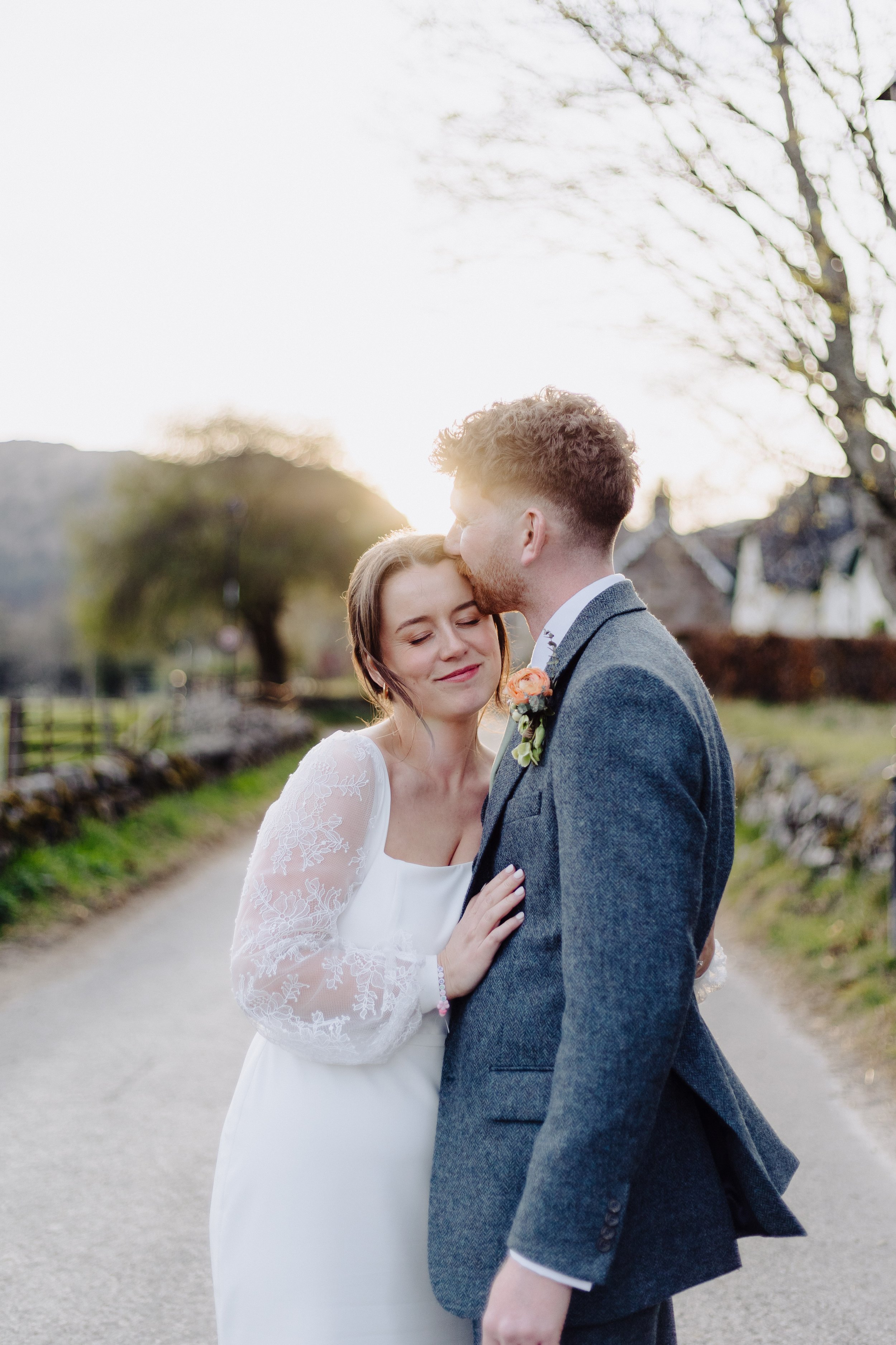 Aberfledy sunset wedding photos