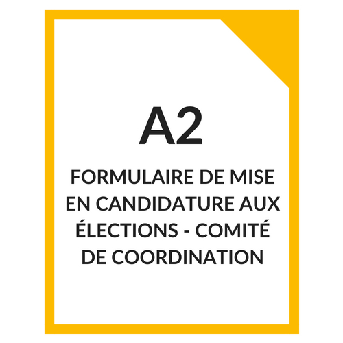 Formulaire A2 - Candidature comité de coordination