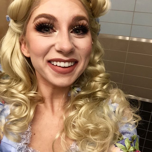 First dress rehearsal as Mabel is in the books! This show is a blast. Can't wait for our shows to start next week! 🎼🌸💁#piratesofpenzance #mabel #soprano #wishthiswasmyrealhair