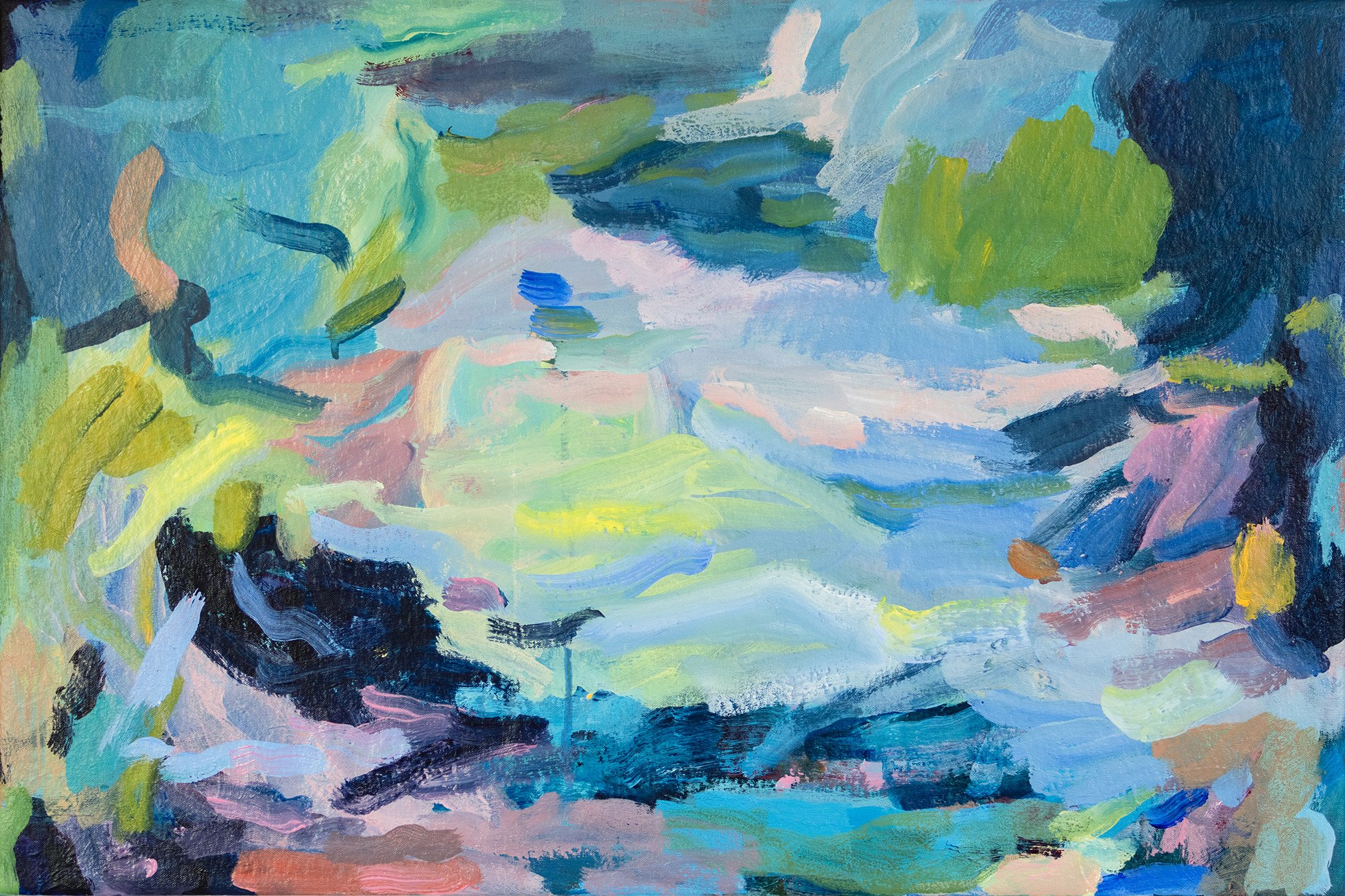  Nightswimming , 2025 Acrylic on canvas, 30 x 20 in.