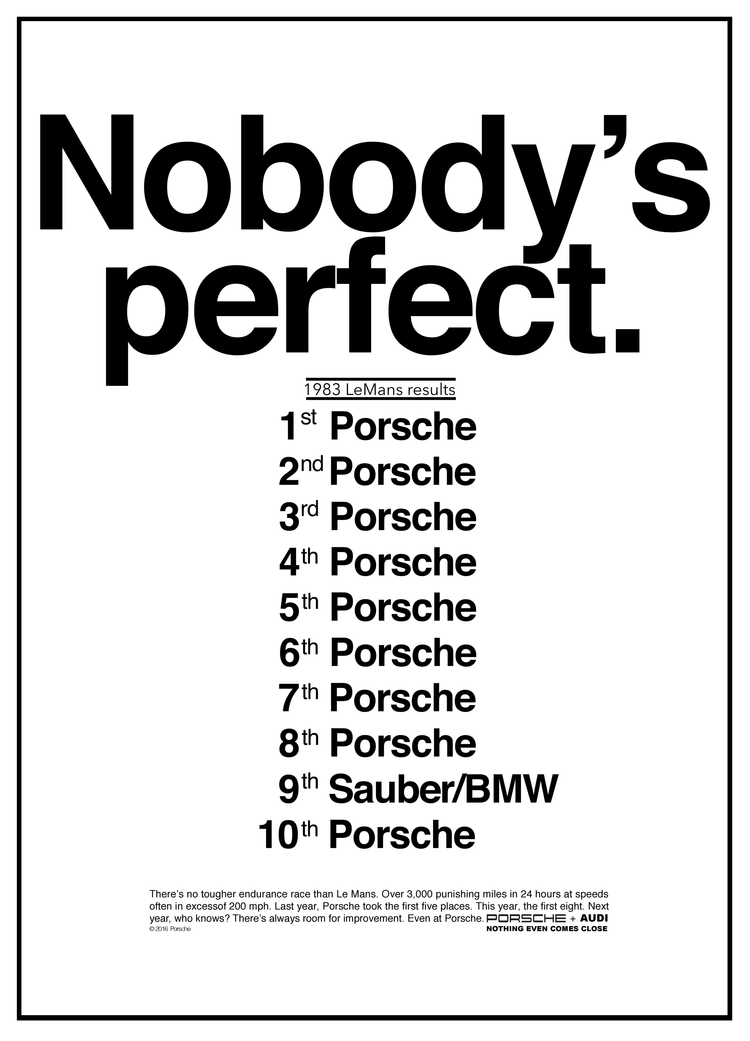 Vision, product and cultural relevance collide in this classic Porsche ad.