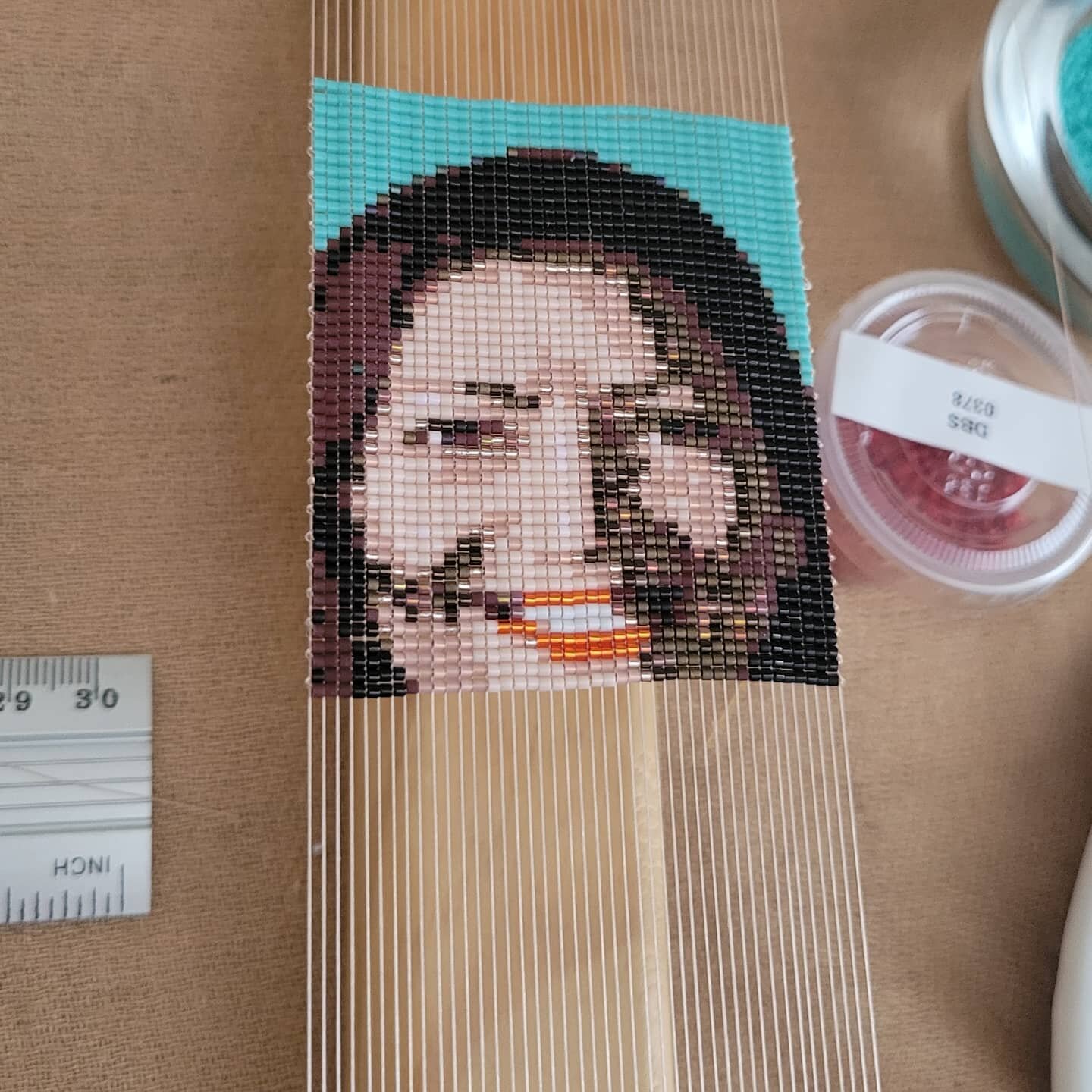 🧡 Auntie Deb 🧡
AKA Secretary of the Interior Deb Haaland 
#workinprogressart 
#chickasawartist 
#auntiedeb 
#debhaaland 
#beadartist 
#oklahomaartist