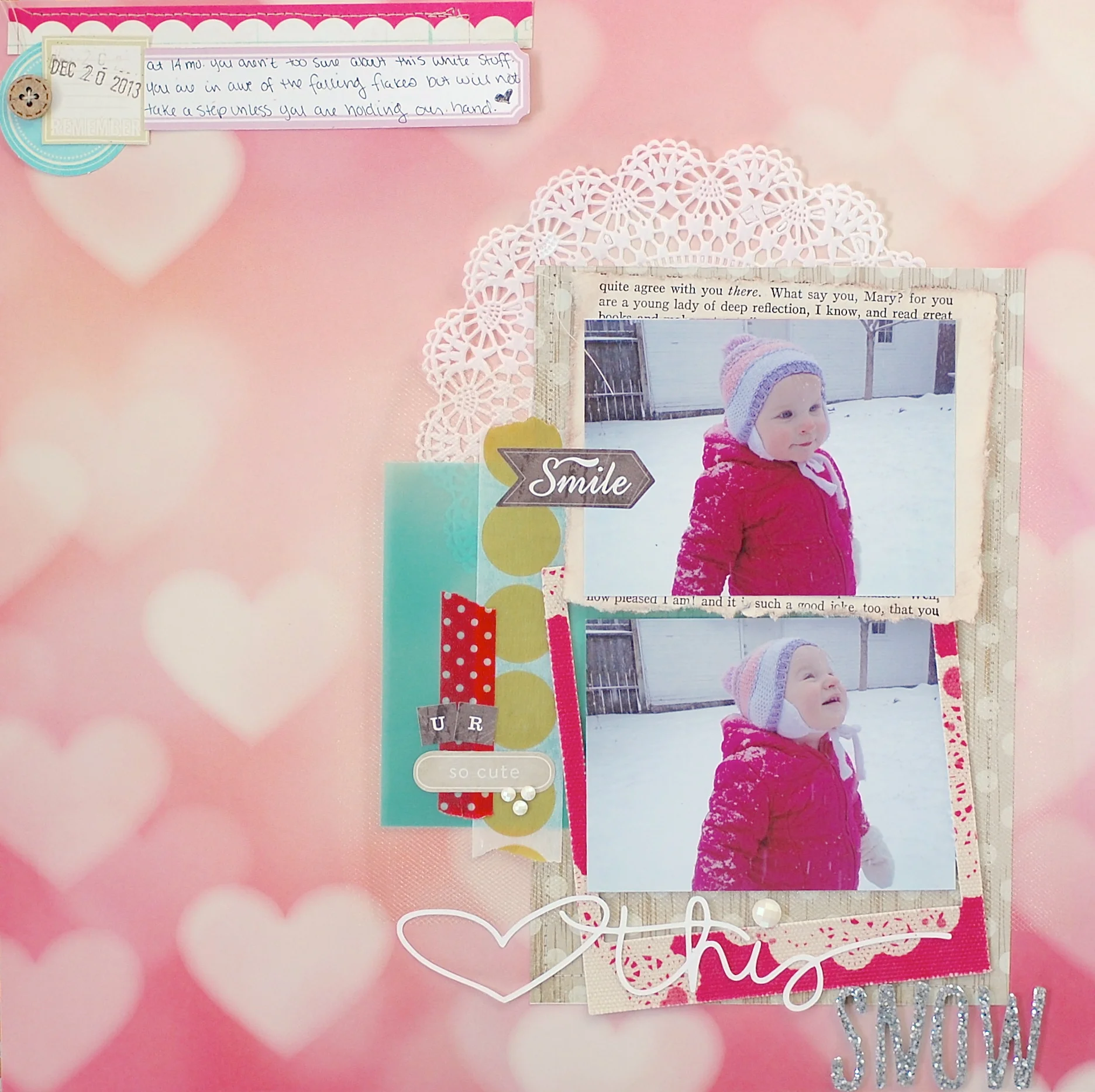 "Love this Snow" layout using Crate Paper