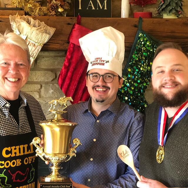 Just finished the 8th annual Arcadia Chili Fest! Perfect day. Great chili, good friends, and little Music. Happy new year!