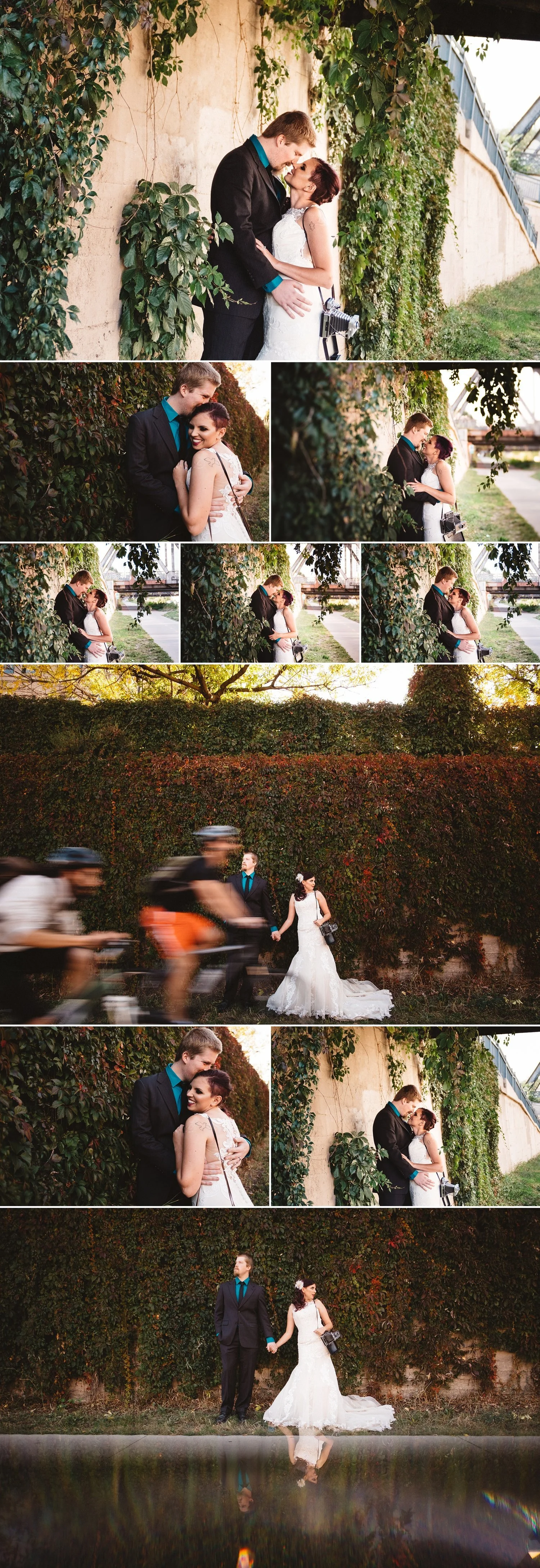 Fake wedding photos I made him pose for with Kate Merrill Photography